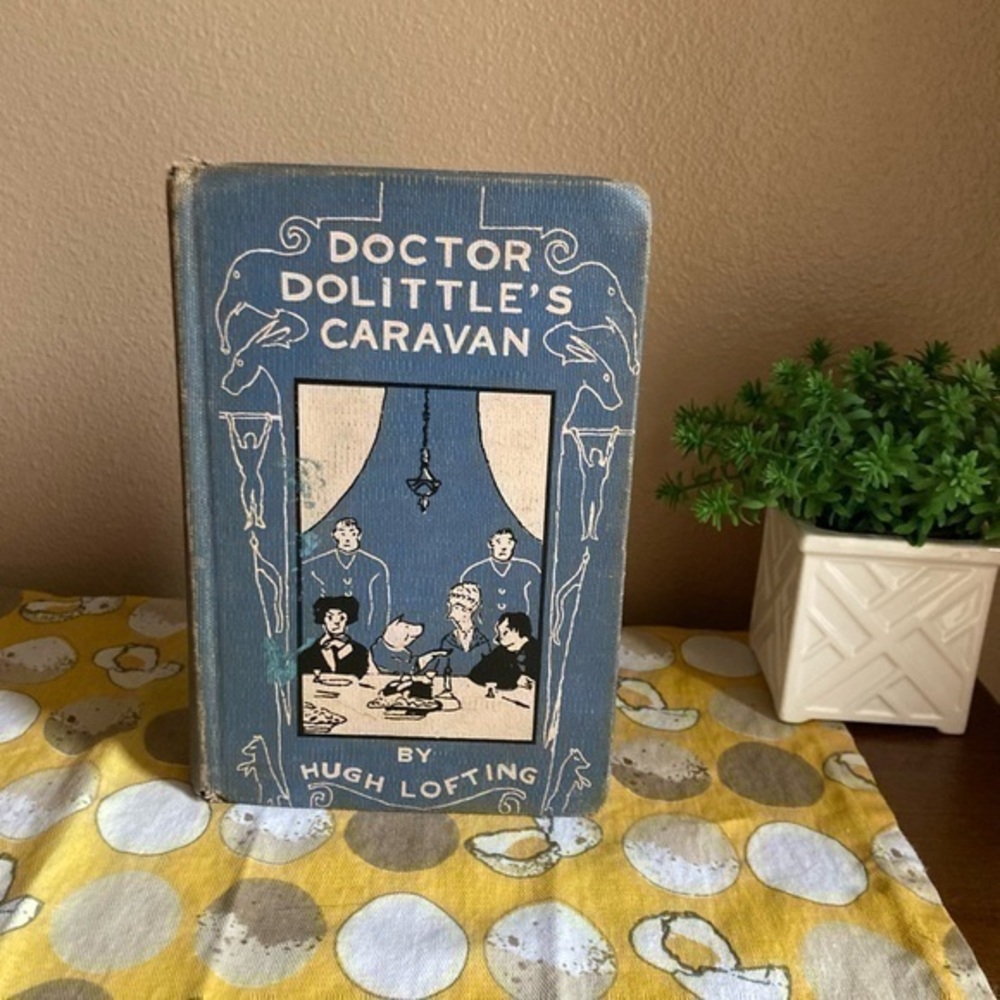 Vintage Doctor Dolittle’s Caravan hardback book by Hugh Lofting